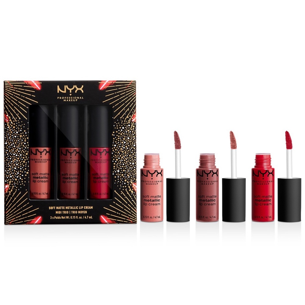 NYX Love Lust Disco Soft Matte Metallic Lip Set